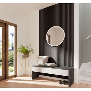 Cando Lattenwand Decowall Acoustic - Zwart - 260x30cm - 2 Stuks