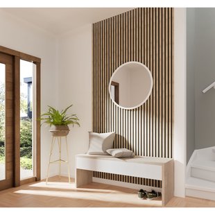 Cando Lattenwand Decowall Acoustic - Licht Eiken - 260x30cm - 2 Stuks