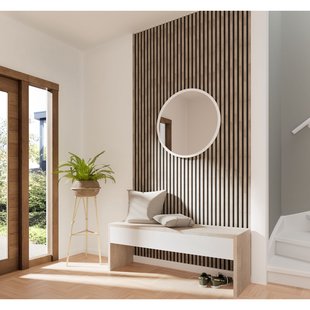 Cando Lattenwand Decowall Acoustic - Grijs Eiken - 260x30cm - 2 Stuks