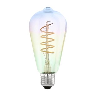 Eglo Ledfilamentlamp Edison Rainbow Spiral - D6,4cm - Dimbaar - Warm Wit - E27 - 4w