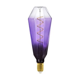 Eglo Ledfilamentlamp T100 Spiral - Paars - D10cm - Dimbaar - Warm Wit - E27 - 4w