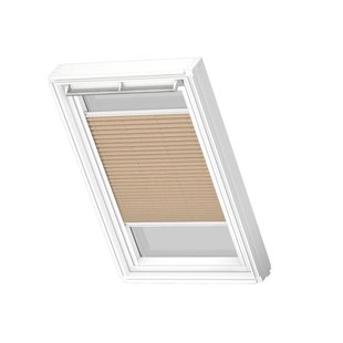 Velux Manueel Lichtdoorlatend Plisségordijn White Line Fhl S06 1277swl Donkerzand