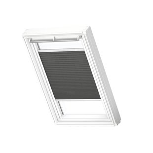 Velux Manueel Lichtdoorlatend Plisségordijn White Line Fhl Mk06 1274swl Anthracite