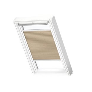 Velux Manueel Lichtdoorlatend Plisségordijn White Line Fhl Mk06 1277swl Donkerzand