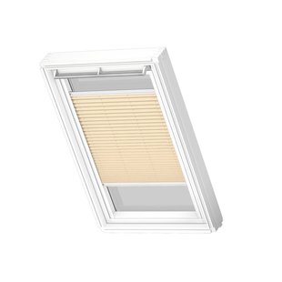 Velux Manueel Lichtdoorlatend Plisségordijn White Line Fhl Mk08 1278swl Beige