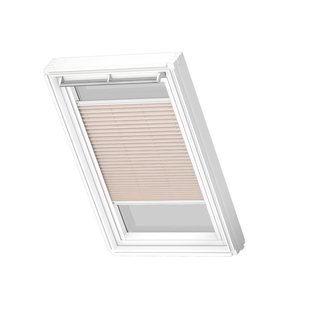 Velux Manueel Lichtdoorlatend Plisségordijn White Line Fhl Sk06 1275swl Naturel