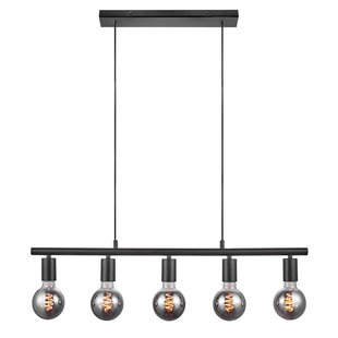 Nordlux Hanglamp Paco Zwart 5xe27