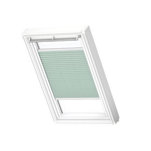Velux Manueel Lichtdoorlatend Plisségordijn White Line Fhl Sk06 1281swl Muntgroen