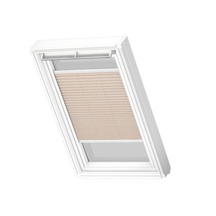 Velux Manueel Lichtdoorlatend Plisségordijn White Line Fhl U04 1259swl Zand