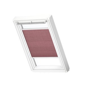 Velux Manueel Lichtdoorlatend Plisségordijn White Line Fhl Pk06 1279swl Wijnrood