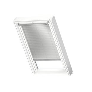 Velux Jaloezie Manueel White Line Pal Ck02 7057swl Geborsteld Zilver