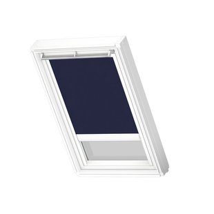 Velux Elektrisch Verduisterend Dakraam Rolgordijn White Line Dml Sk01 1100swl Donkerblauw