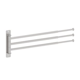 Aquavive Handdoekhouder Draaibaar Met 3 Stangen Geborsteld Roestvrij Staal 37,50x17,50x5cm