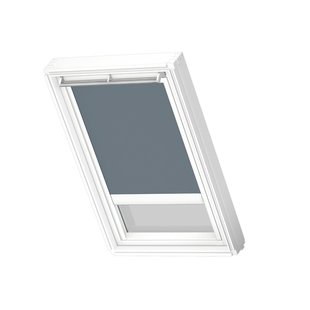 Velux Verduisterend Dakraam Rolgordijn Op Zonne-energie White Line Dsl Uk08 4581swl Donker Petrol