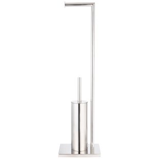 Aquavive Staande Toiletrolhouder - Rvs - Vrijstaand - Chroom Gepolijst