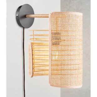 Nordlux Wandlamp Jaffna Raffia E27