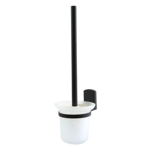 Spirella Wc-borstel Met Houder Taku - Rvs/glas - Zwart Mat