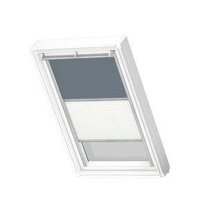 Velux Manueel Duo Verduisterend Dakraam Rolgordijndfd Mk06 4581s Petrol Blauw - Wit
