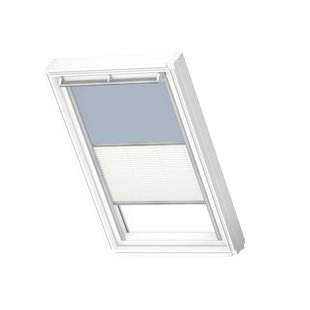 Velux Manueel Duo Verduisterend Dakraam Rolgordijndfd Mk08 4576s Lichtblauw - Wit