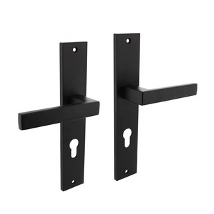 Intersteel Deurkruk Op Schild Hera - Zamak - Mat Zwart - Cilindergat - Afstand 72 Mm