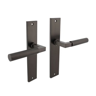 Intersteel Deurkruk Op Schild Bau-stil - Zamak - Antracietgrijs - Blind - Schild 245x45 Mm