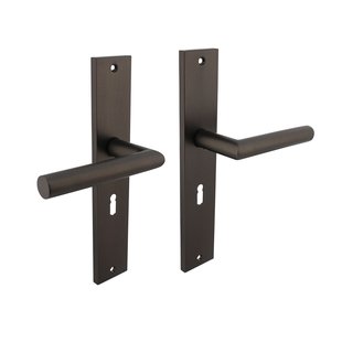 Intersteel Deurkruk Op Schild Bastian - Zamak - Antracietgrijs - Sleutelgat - Afstand 56 Mm