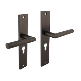 Intersteel Deurkruk Op Schild Bastian - Zamak - Antracietgrijs - Cilindergat - Afstand 55 Mm