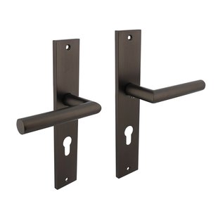 Intersteel Deurkruk Op Schild Bastian - Zamak - Antracietgrijs - Cilindergat - Afstand 72 Mm