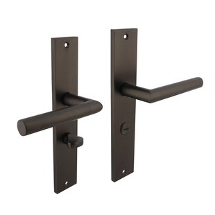 Intersteel Deurklink Op Plaat Bastian 245x45mm Wc63/8mm Antracietgrijs