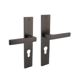 Intersteel Deurkruk Op Schild Hera - Zamak - Antracietgrijs - Cilindergat - Afstand 72 Mm