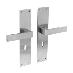 Intersteel Deurkruk Op Schild Amsterdam - Rvs - Geborsteld - Sleutelgat - Afstand 56 Mm