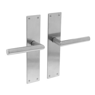 Intersteel Deurkruk Op Schild Jura - Rvs - Geborsteld - Blind - Schild 250x55 Mm