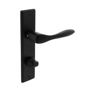 Intersteel Deurklink Banaan Met Plaat 181x41x7 Mm Wc63/8 mm Matzwart