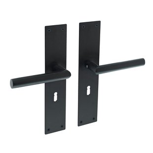 Intersteel Deurkruk Op Schild Jura - Staal - Zwart - Sleutelgat - Afstand 56 Mm