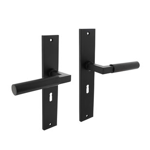 Intersteel Deurkruk Op Schild Bau-stil - Zamak - Zwart - Sleutelgat - Afstand 56 Mm