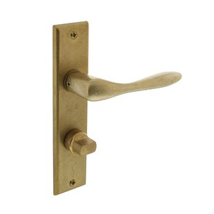 Intersteel Deurklink Banaan Met Plaat 181x41x7 mm Wc63/8 mm Verouderd Messing