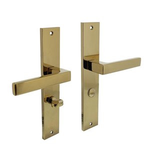 Intersteel Deurklink Hera Op Plaat 245x45 mm Wc63/8 mm Messing Titaan Pvd