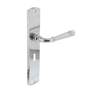 Intersteel Deurkruk Op Schild Helena - Zamak - Chroom - Sleutelgat - Hart-op-hart Afstand 56 Mm