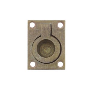 Intersteel Luikring Rechthoekig 65x49mm Verouderd Messing