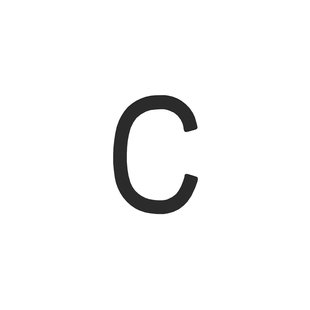 Intersteel Huisletter C 100mm Zwart