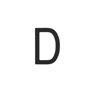 Intersteel Huisletter D 100mm Zwart