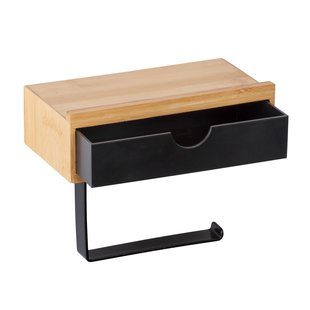 Wenko Toiletrolhouder Bambusa - Bamboe - Met Planchet - Bruin