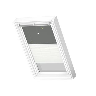 Velux Manueel Duo Verduisterend Dakraam Rolgordijn White Line Dfd S08 4665swl Mobiel - Wit