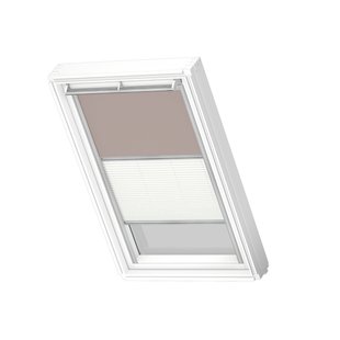 Velux Manueel Duo Verduisterend Dakraam Rolgordijndfd Sk06 4580s Licht Taupe - Wit