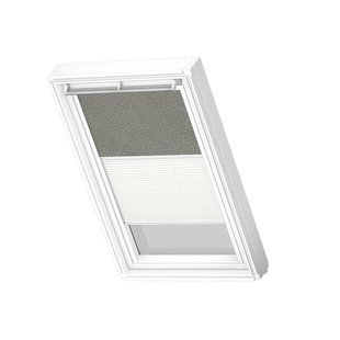Velux Manueel Duo Verduisterend Dakraam Rolgordijn White Line Dfd Sk08 4575swl Groen - Wit