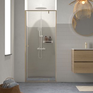 Sealskin - Douchedeur Contour 90 X 200cm - Goud Profiel - 6 Mm Helder Glas