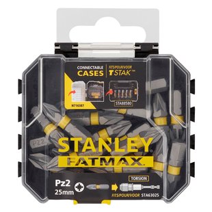 Stanley Fatmax Sta88568-xj Bits Pz2 25mm 20 Stuks