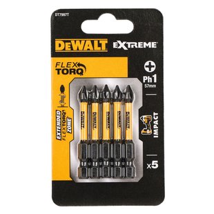 Dewalt Extreme Impact Torsion Schroefbits Dt7997t-qz 57mm Ph1 5 Stuks
