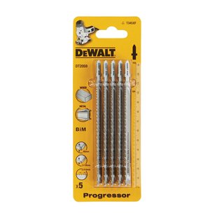 Dewalt Progressor Decoupeerzaagblad Dt2059-qz Multi Materiaal Bim T-schacht 5 Stuks