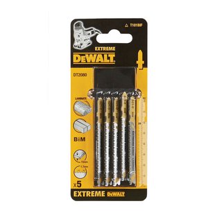 Dewalt Exreme Decoupeerzaagblad Dt2080-qz Hout,laminaat Bim T-schacht 5 Stuks